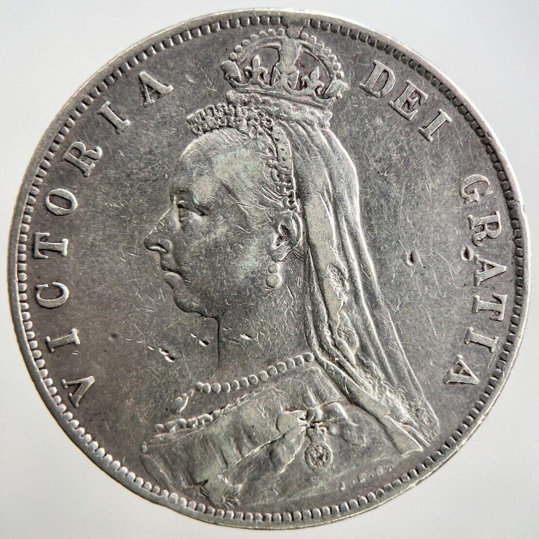1889 Jubilee Head Victoria Half-Crown Silver Coin | Collectable Grade | a2688
