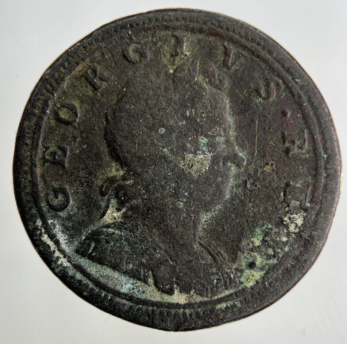 1719 George I 1st Half-Penny Coin | Fine Collectable Grade