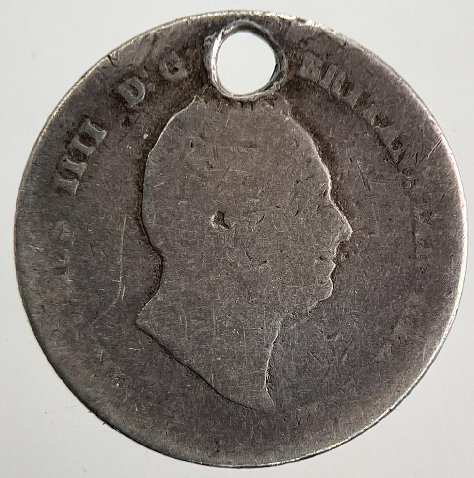 1836 William IV Four-Pence Groat Silver Coin | Fair Grade | a9853