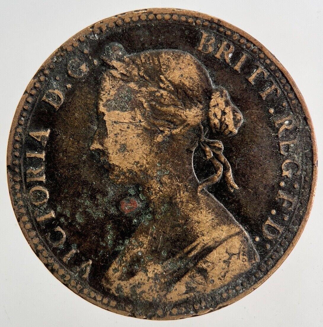 1860 Victoria Half-Penny Coin | Fine Collectable Grade