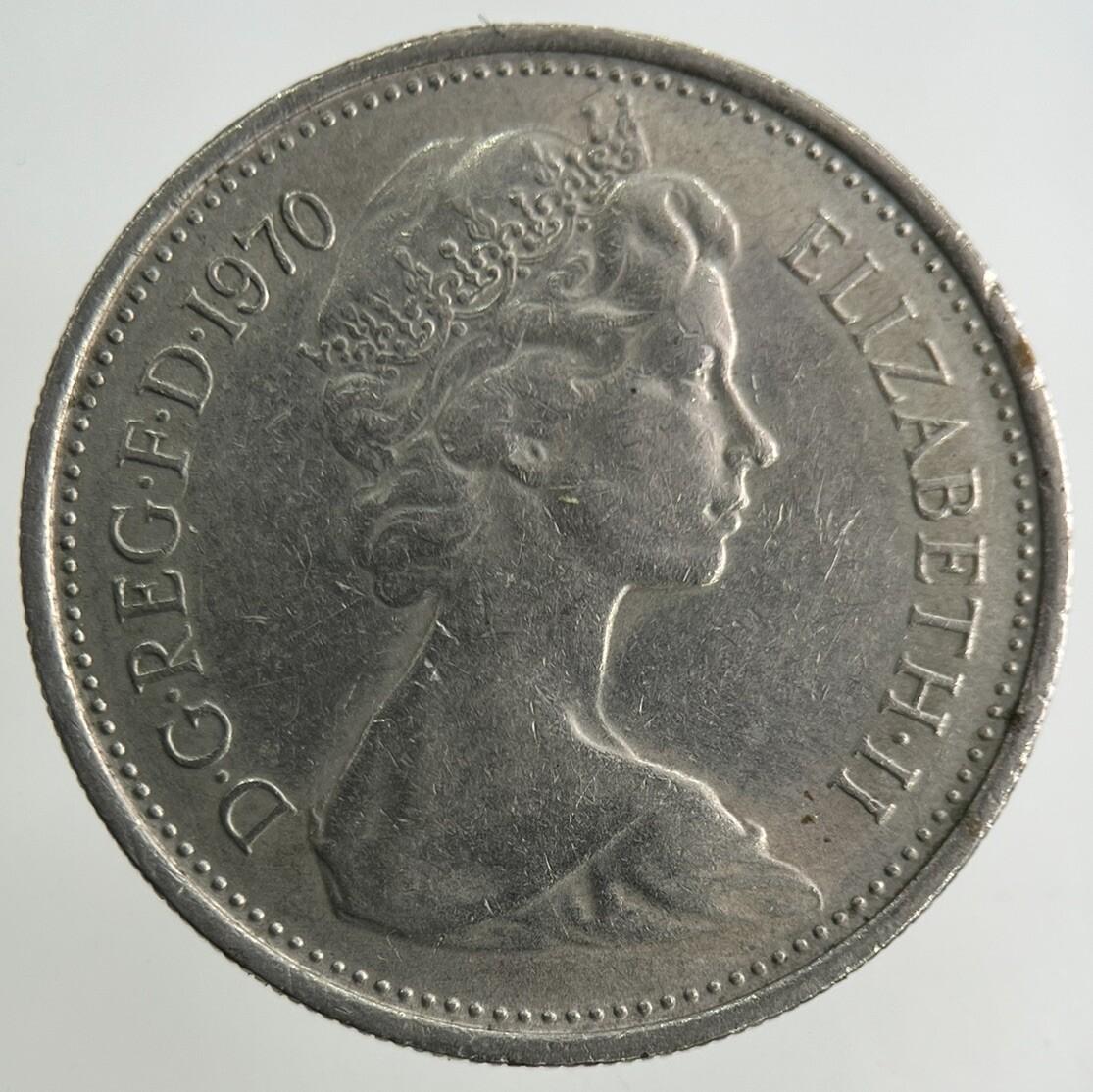 1970 Elizabeth II 2nd 5p Five-Pence Coin | Fine Collectable Grade