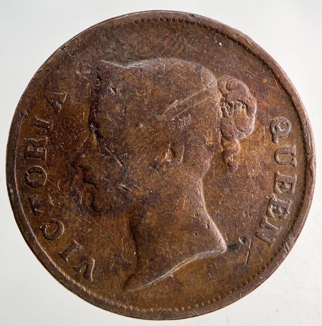 1862 India Straits One Cent Coin | Collectable Grade