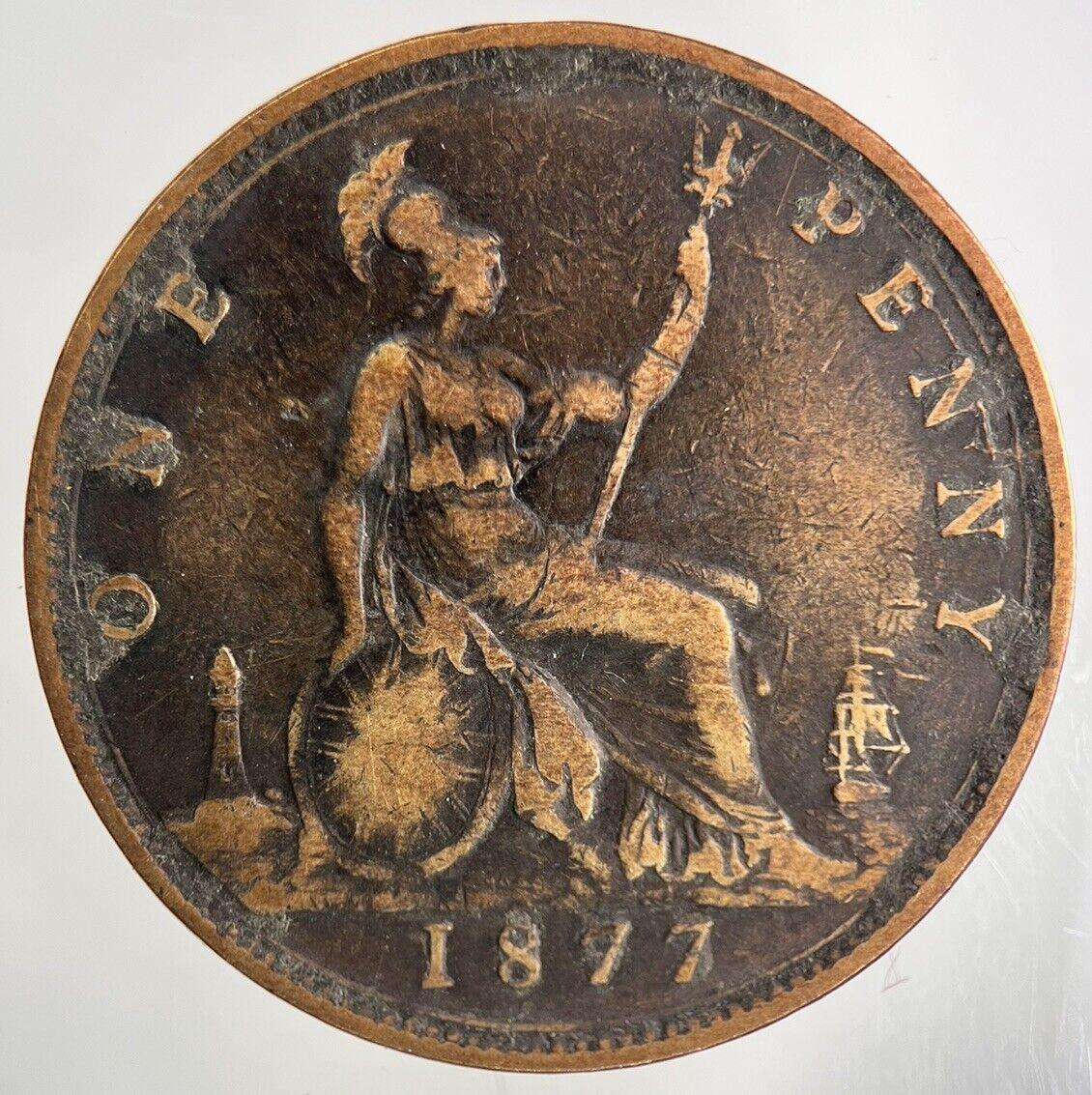 1877 Victoria One Penny Coin | Collectable Grade