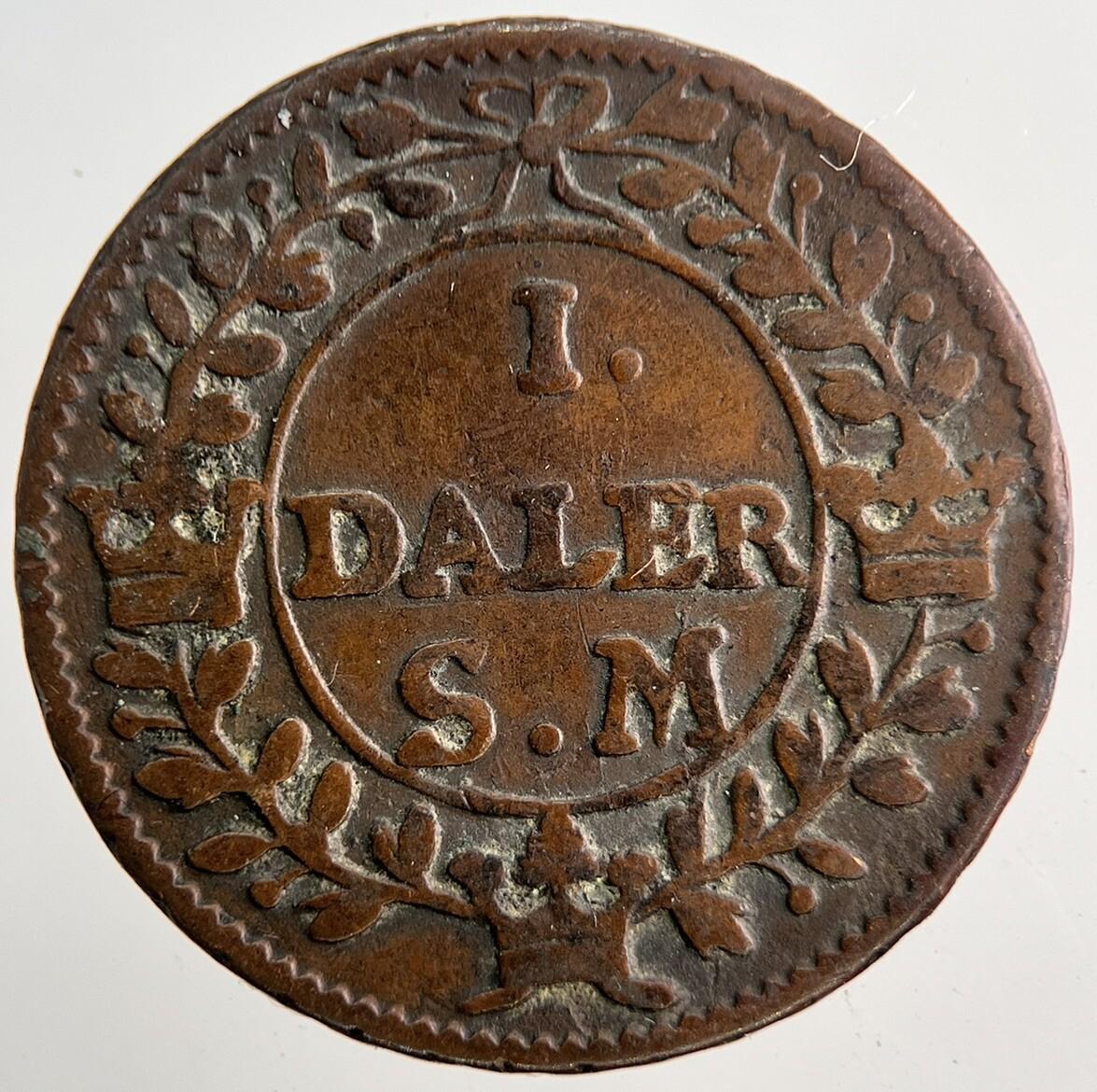 1718 Sweden 1 Daler Token Coin | Fine Collectable Grade | a9533