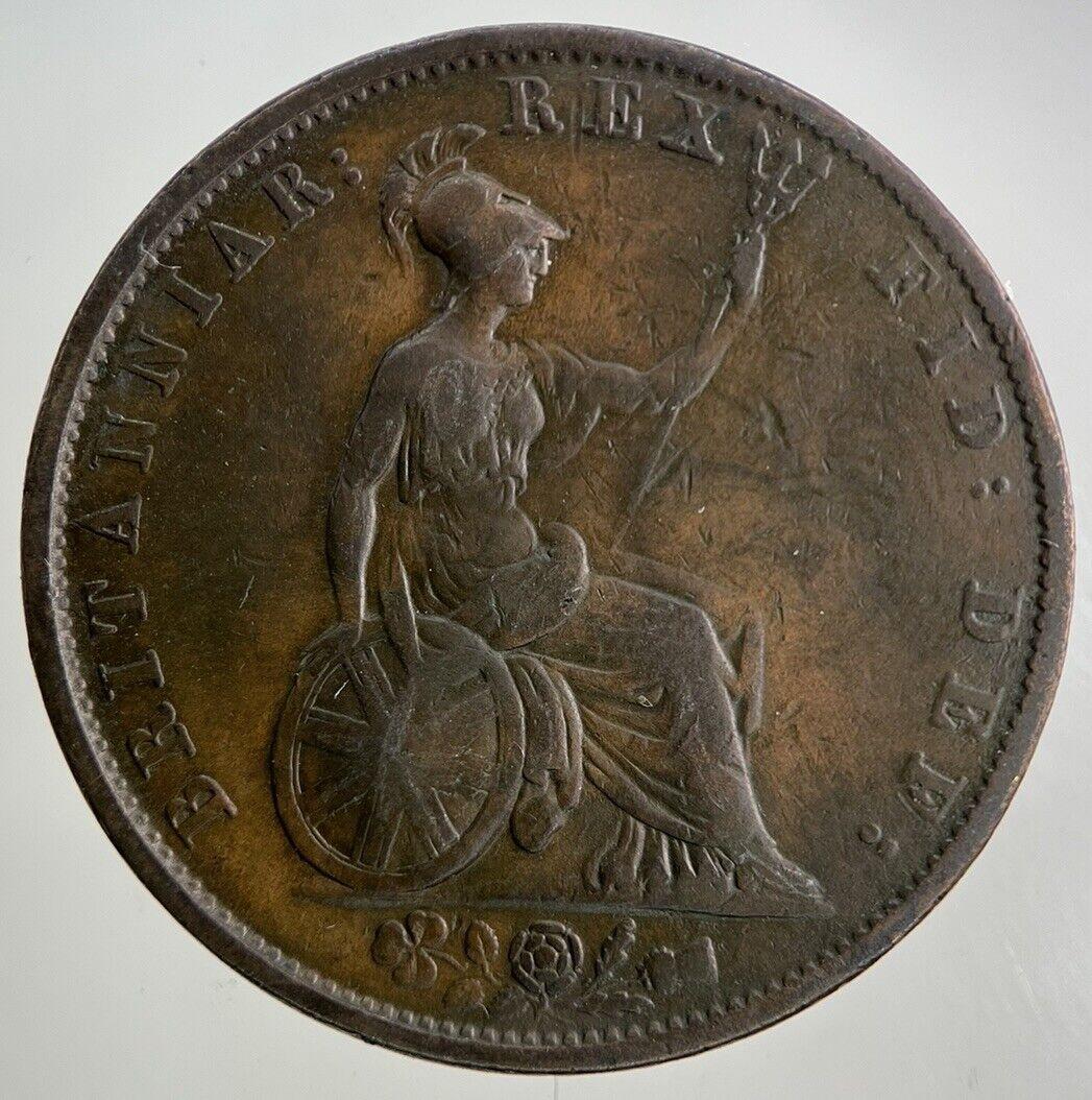 1834 William IV Half-Penny Coin | Fine Collectable Grade