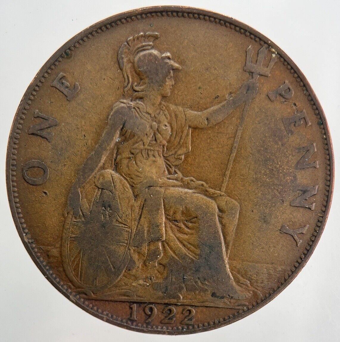 1922 George V One Penny Coin | Fine Collectable Grade