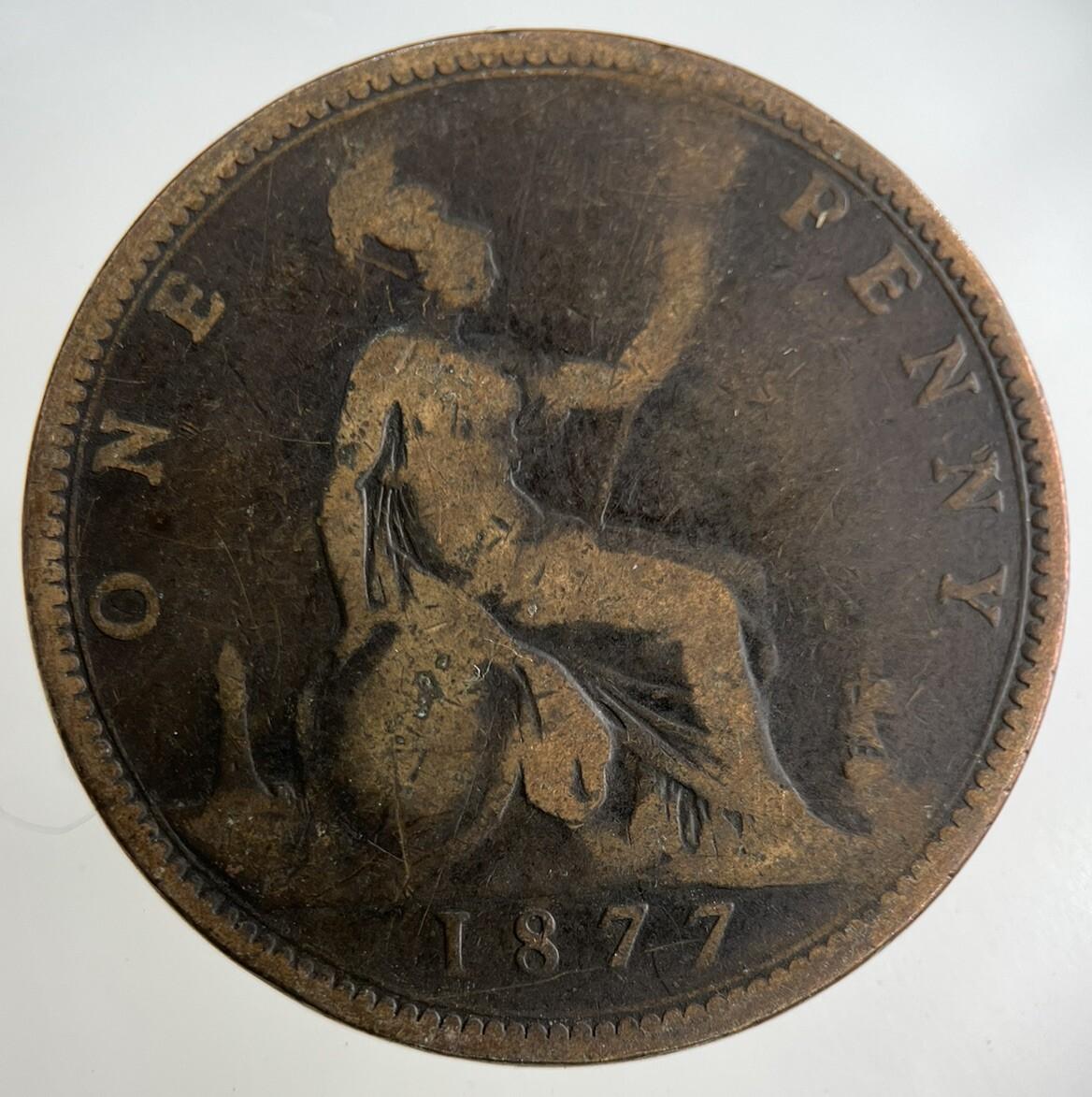 1877 Victoria One Penny Coin | Collectable Grade
