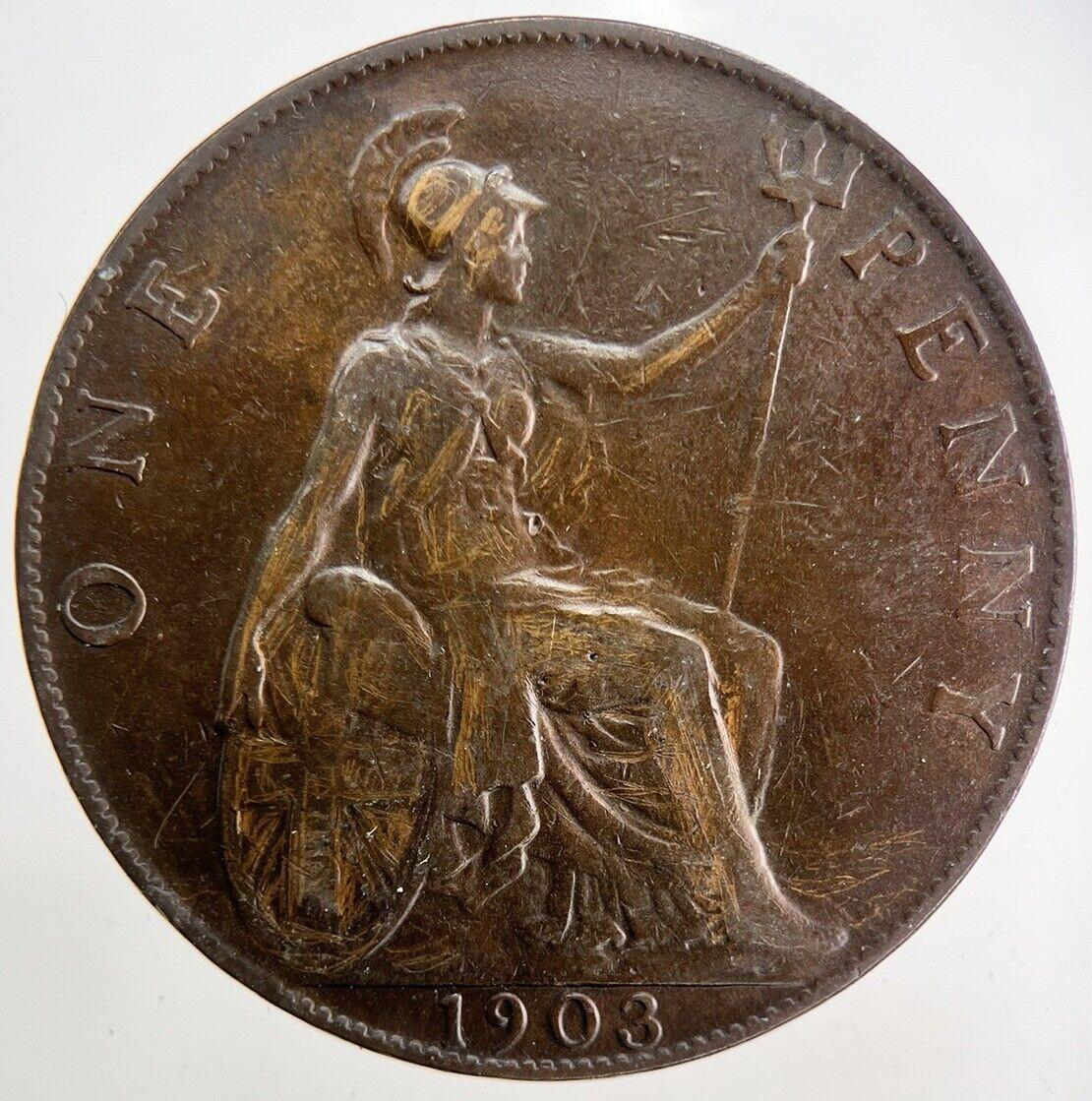 1903 Edward VII One Penny Coin | Fine Collectable Grade