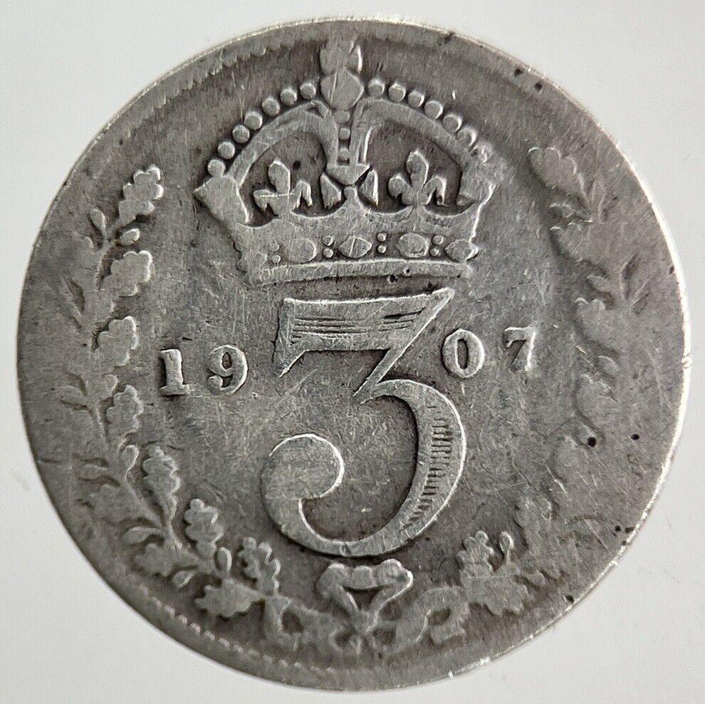 1907 Edward VII Threepence Silver Coin | Collectable Grade
