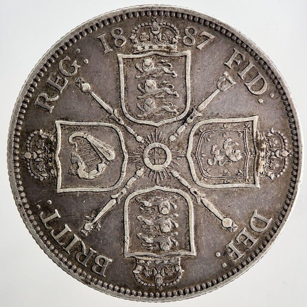 1887 Victoria Florin Silver Coin | Very High Grade | a9711