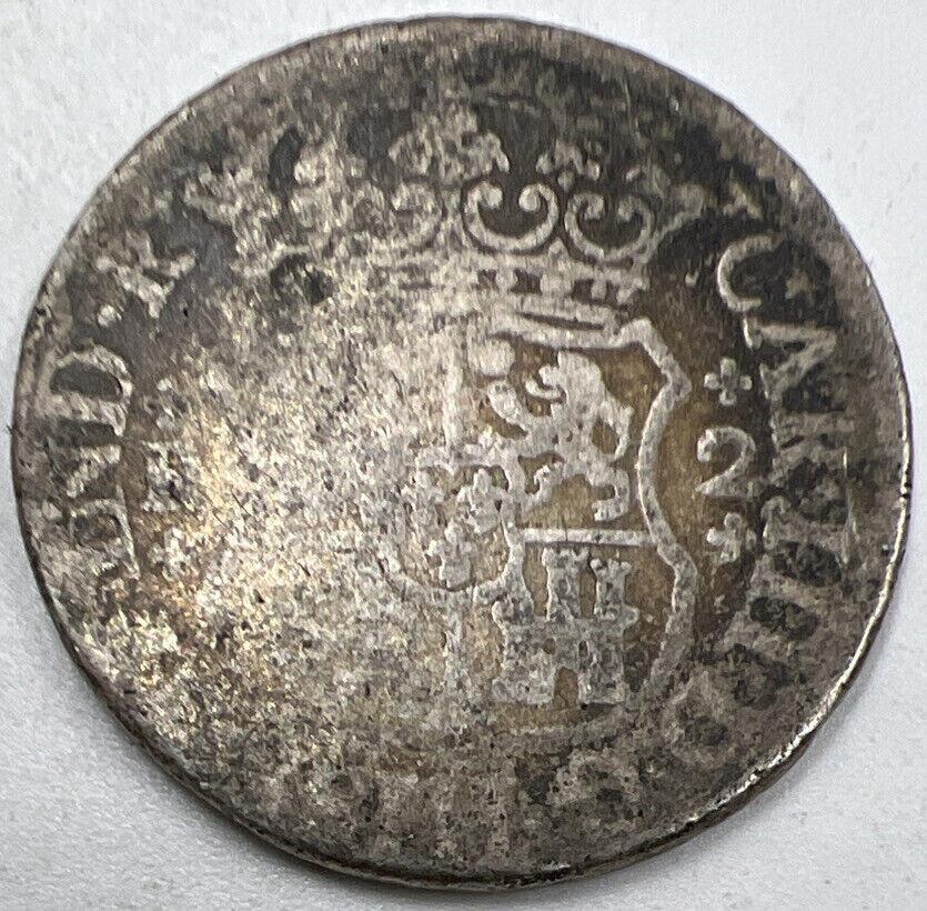 1768 2 Reales | Spanish Mexico Silver Coin | Collectable Grade | a975
