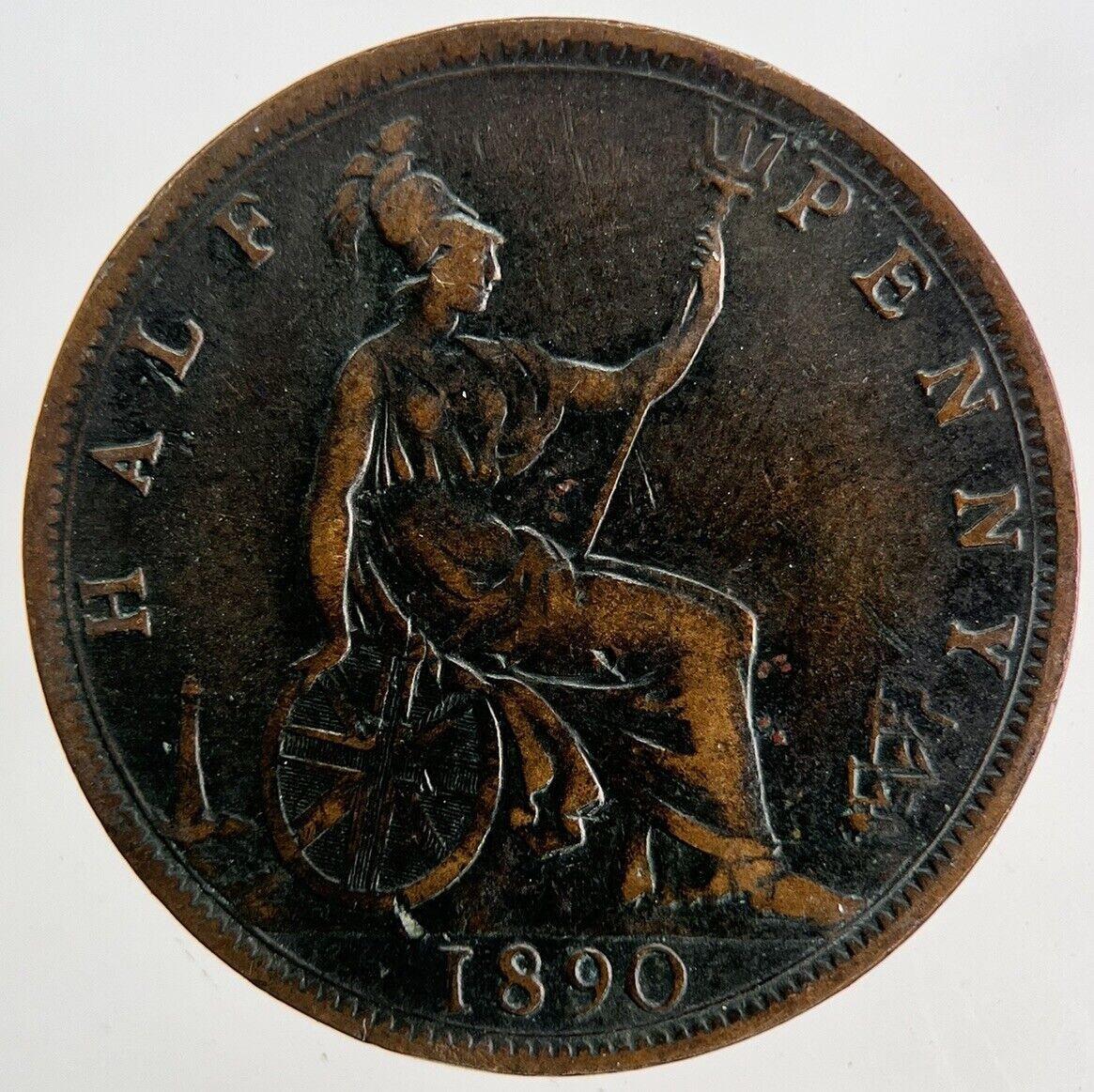 1890 Victoria Half-Penny Coin | Fine Collectable Grade