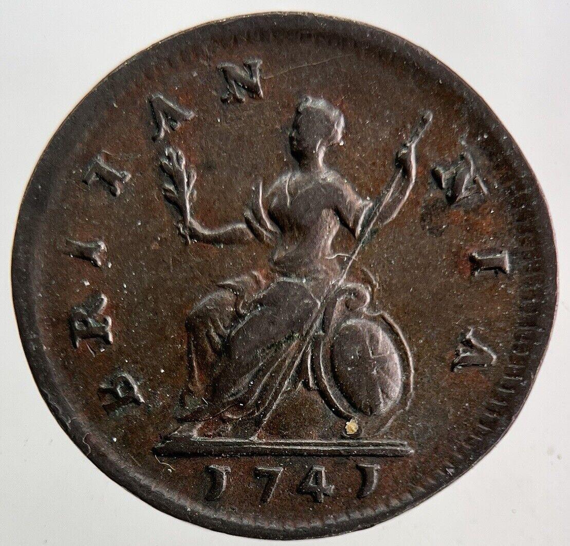 1741 George II 2nd Farthing Coin | Very High Grade