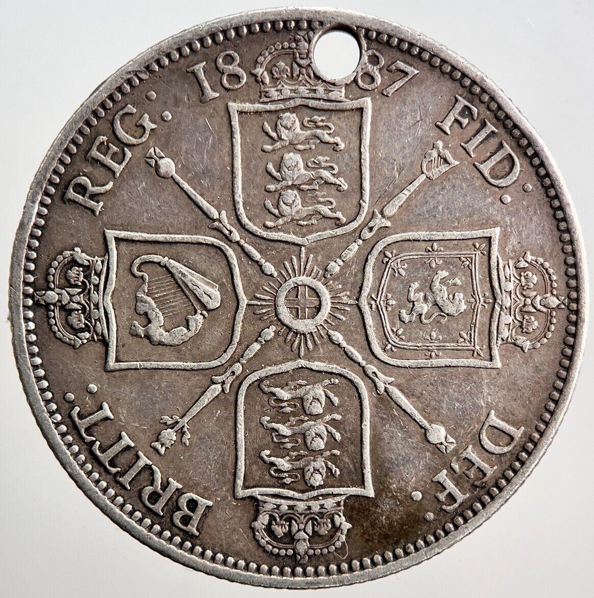 1887 Victoria Florin Silver Coin | Very High Grade | a349