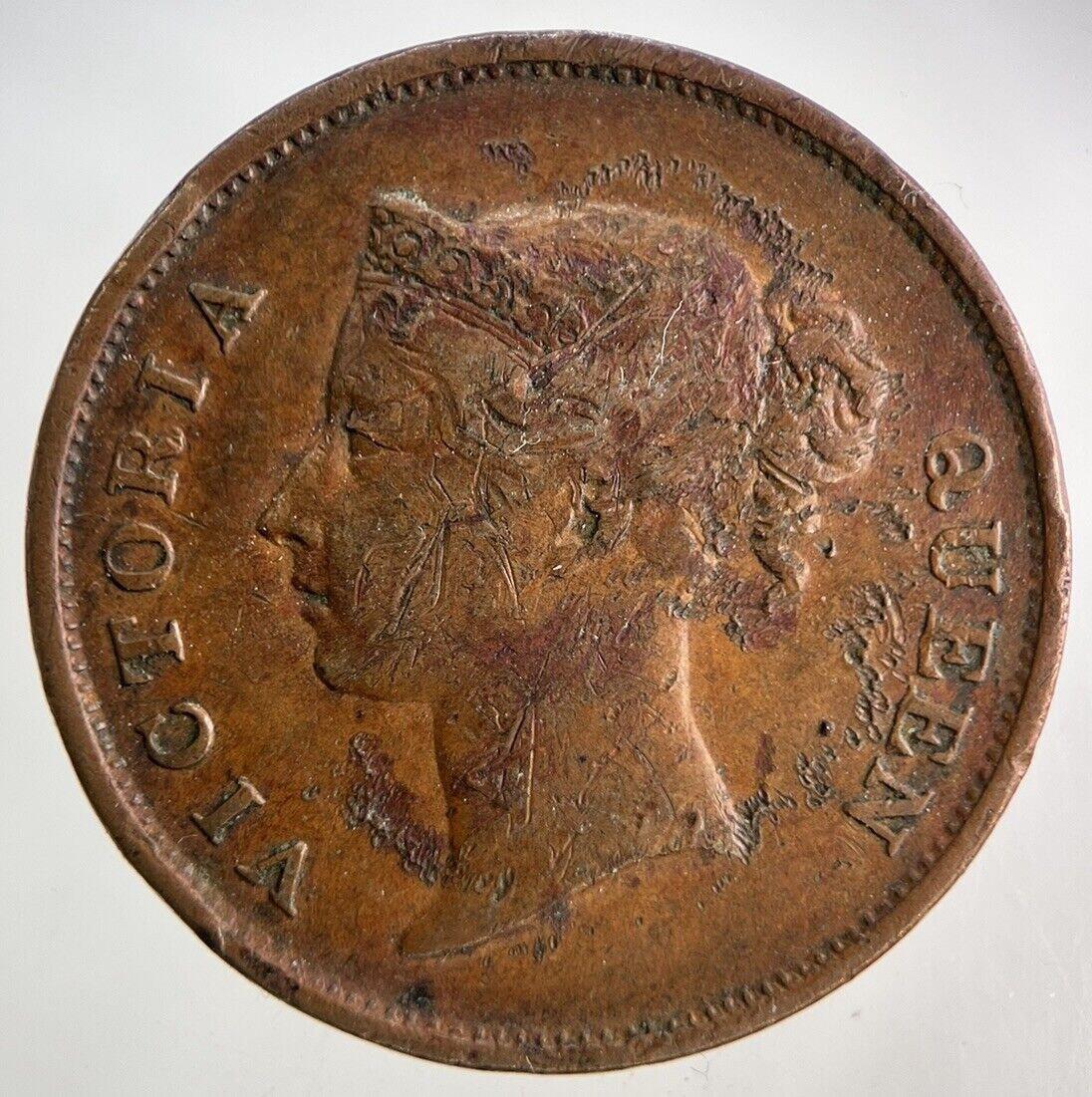 1862 India Straits One Cent Coin | Collectable Grade