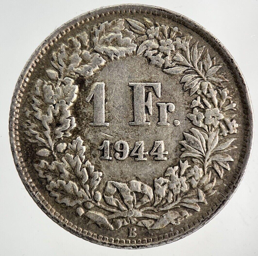 1944 Switzerland Swiss 1 Franc Silver Coin | Fine Collectable Grade