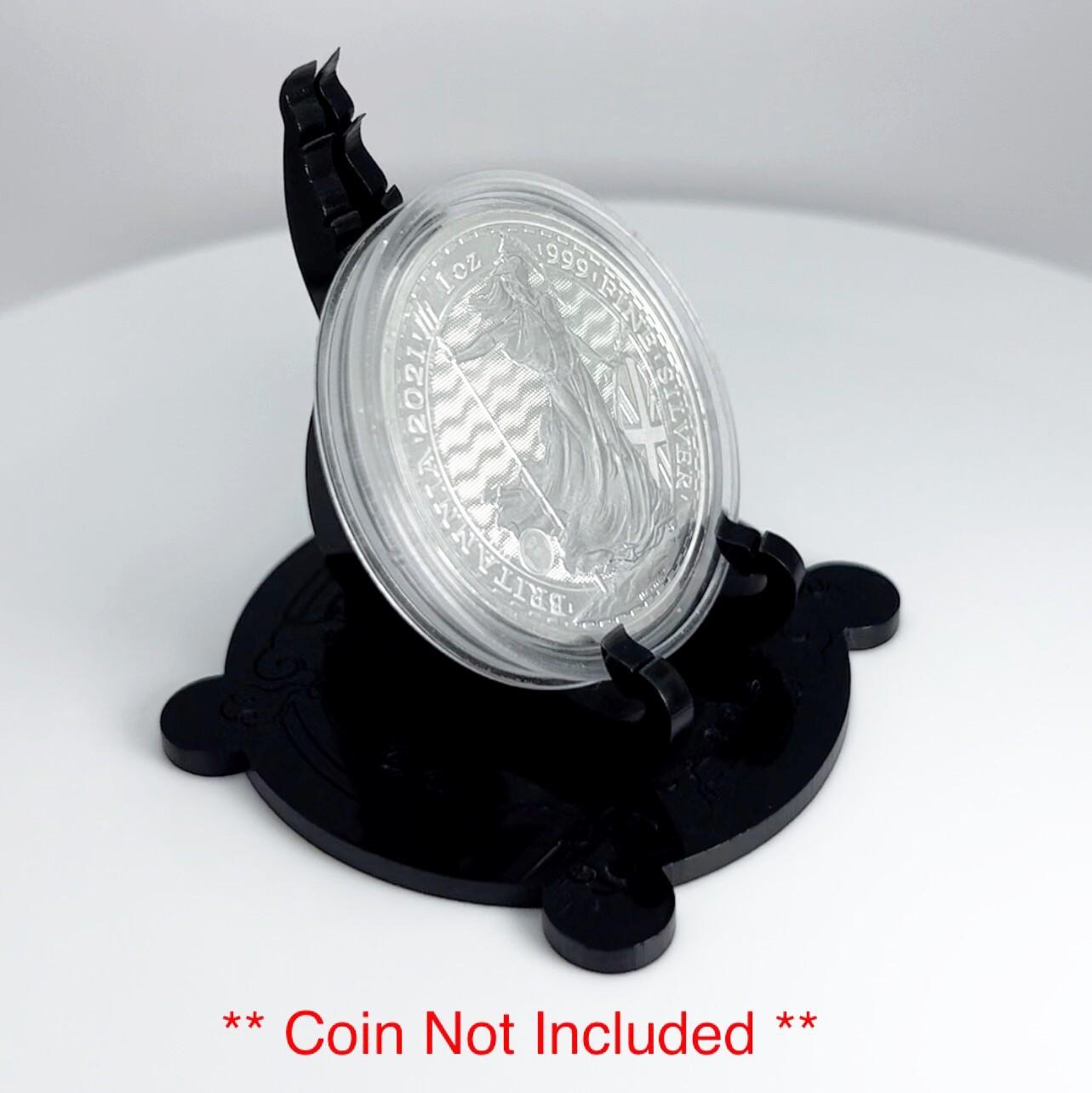 Black 1oz Silver or Gold Coins / Amulet / Medal Display Stand