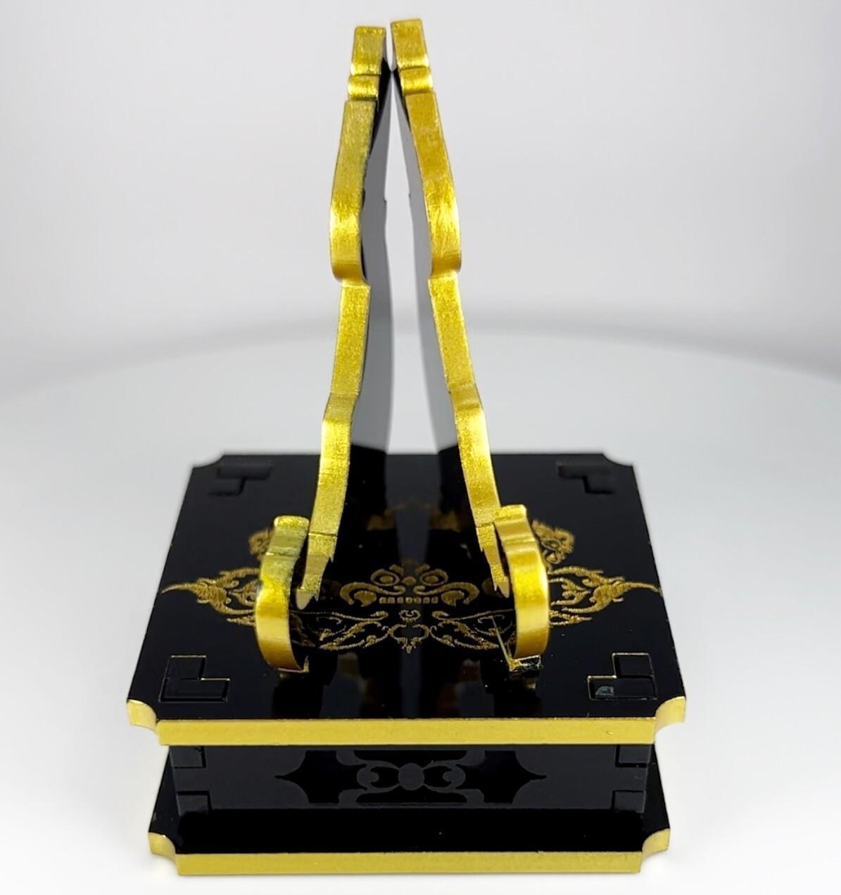 Black & Gold Dragon 1oz Silver or Gold Coins / Amulet / Medal Display Stand