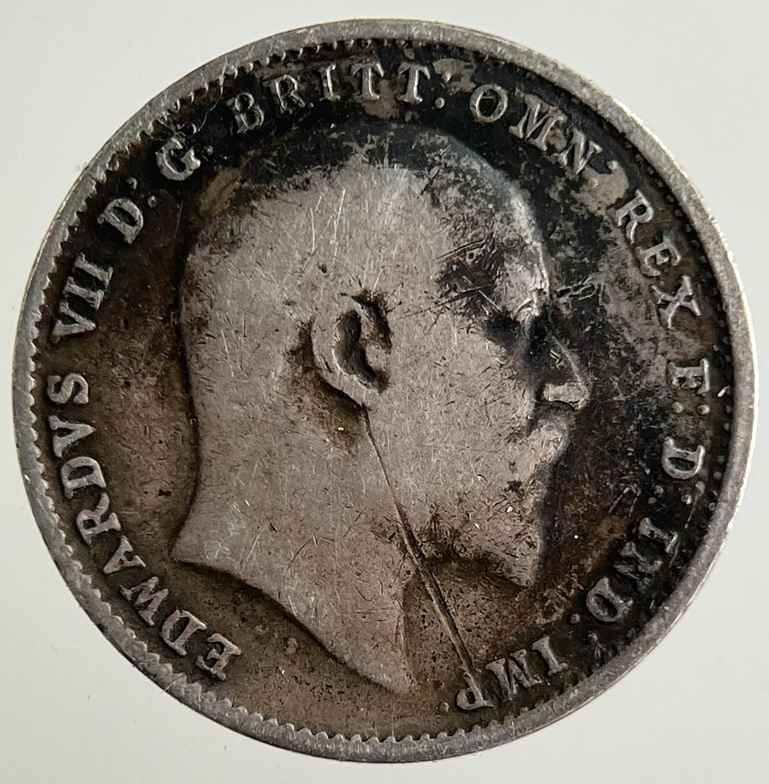 1908 Edward VII Threepence Silver Coin | Fine Collectable Grade