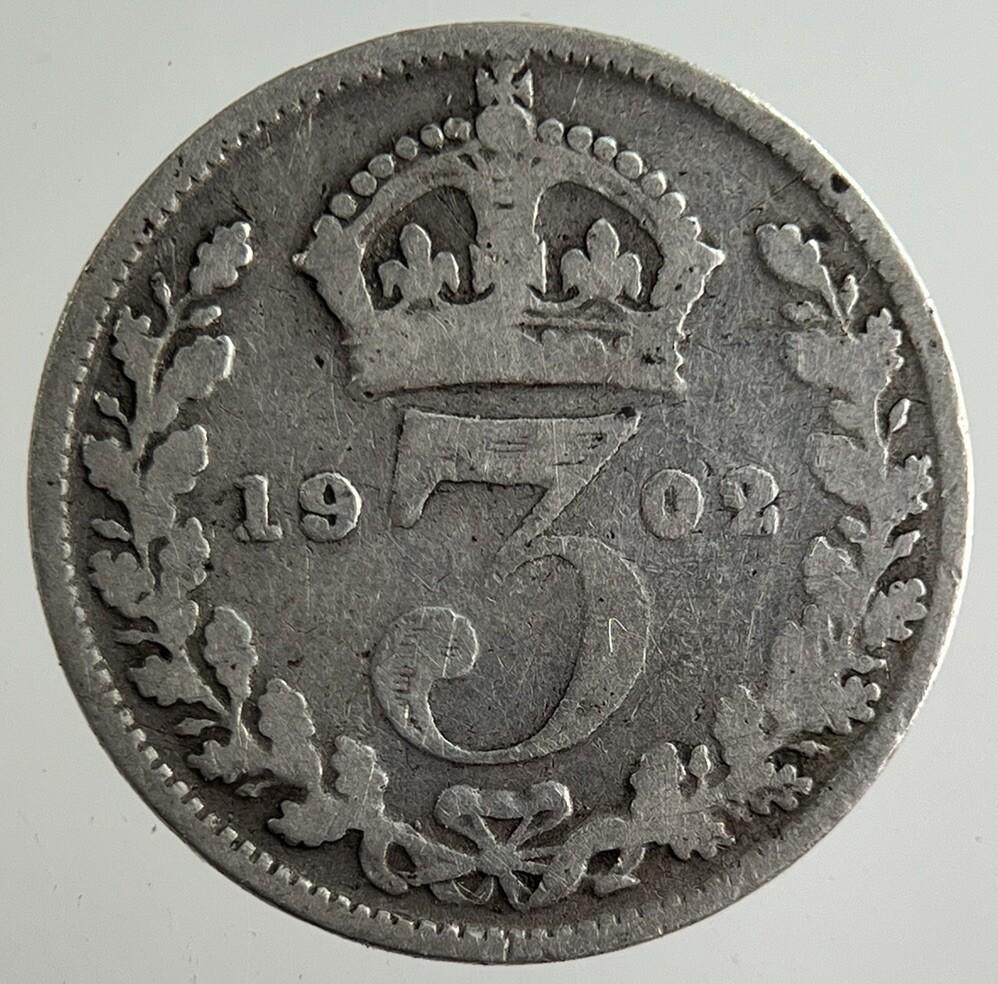 1902 Edward VII Threepence Silver Coin | Collectable Grade