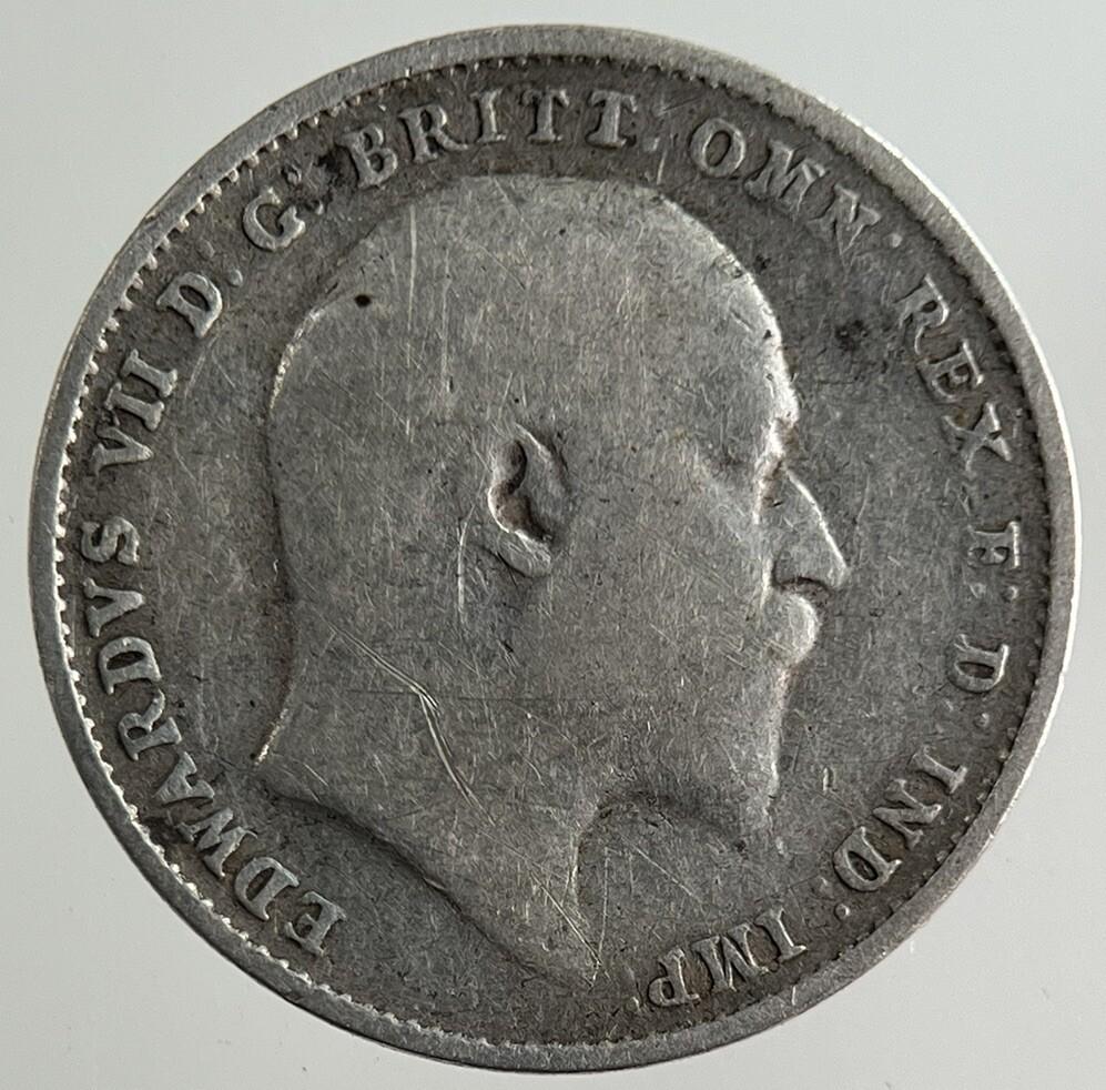 1908 Edward VII Threepence Silver Coin | Fine Collectable Grade