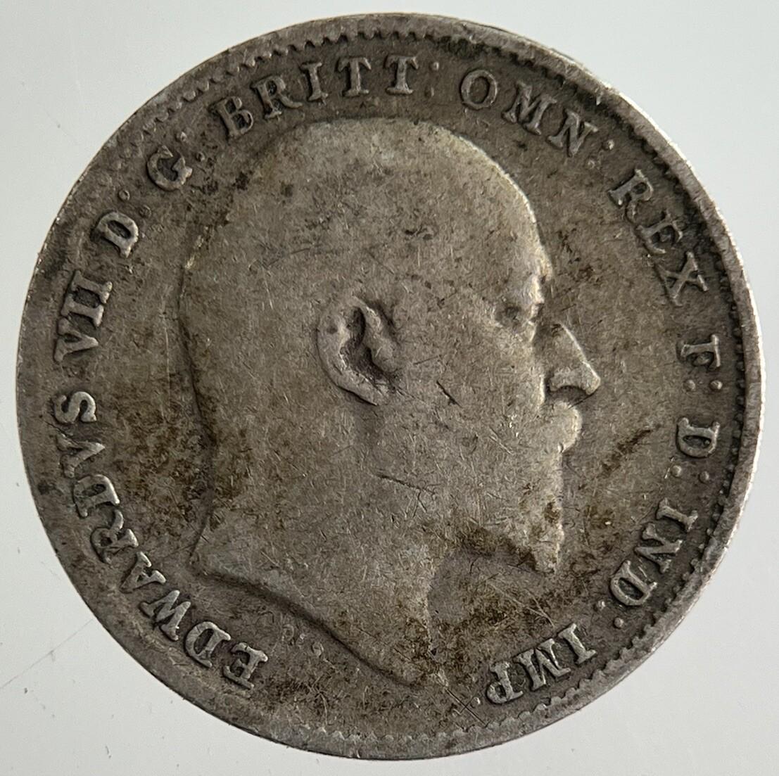 1909 Edward VII Threepence Silver Coin | Fine Collectable Grade