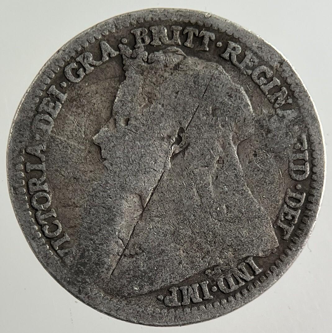 1899 Victoria Threepence Silver Coin | Fair Grade