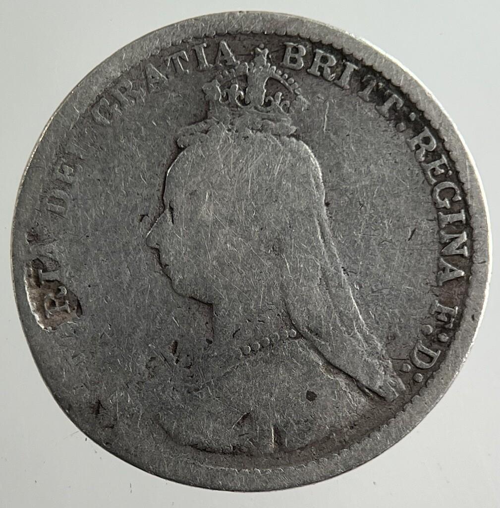 1889 Victoria Threepence Silver Coin | Fair Grade