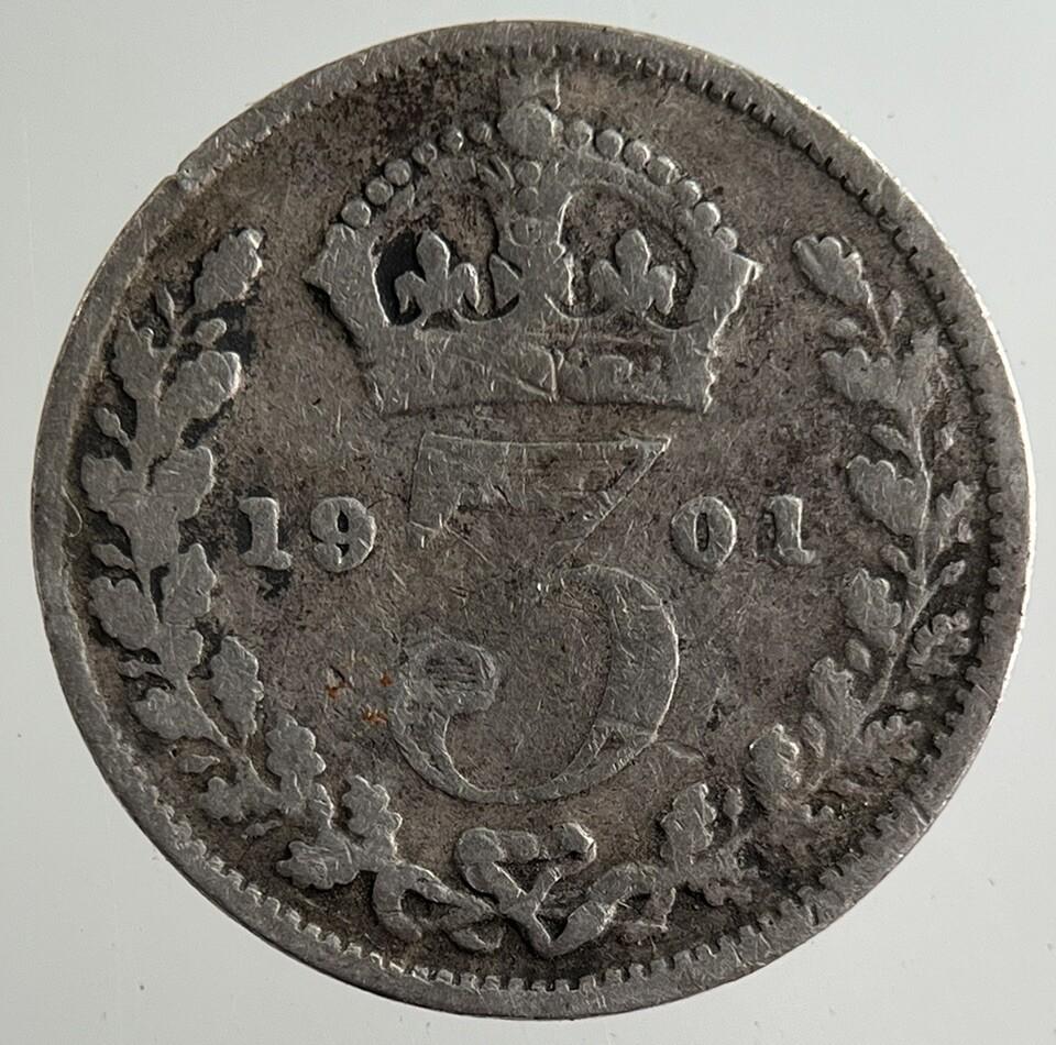 1901 Victoria Threepence Silver Coin | Collectable Grade