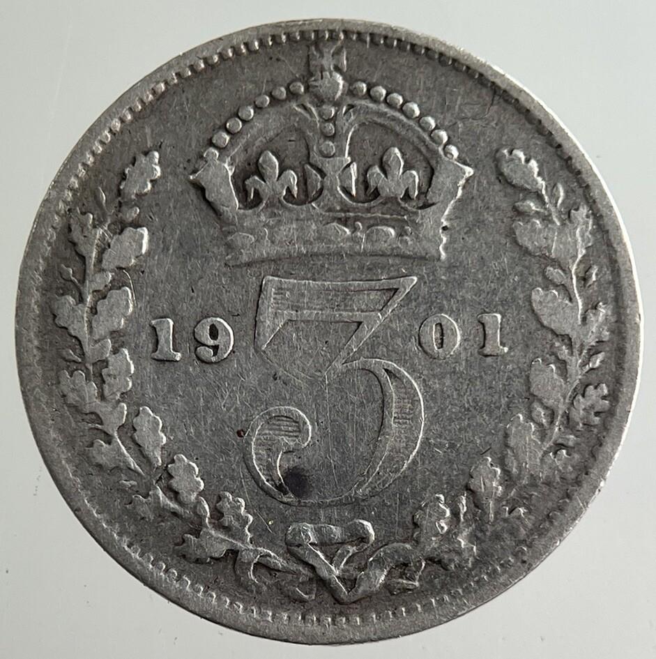 1901 Victoria Threepence Silver Coin | Collectable Grade