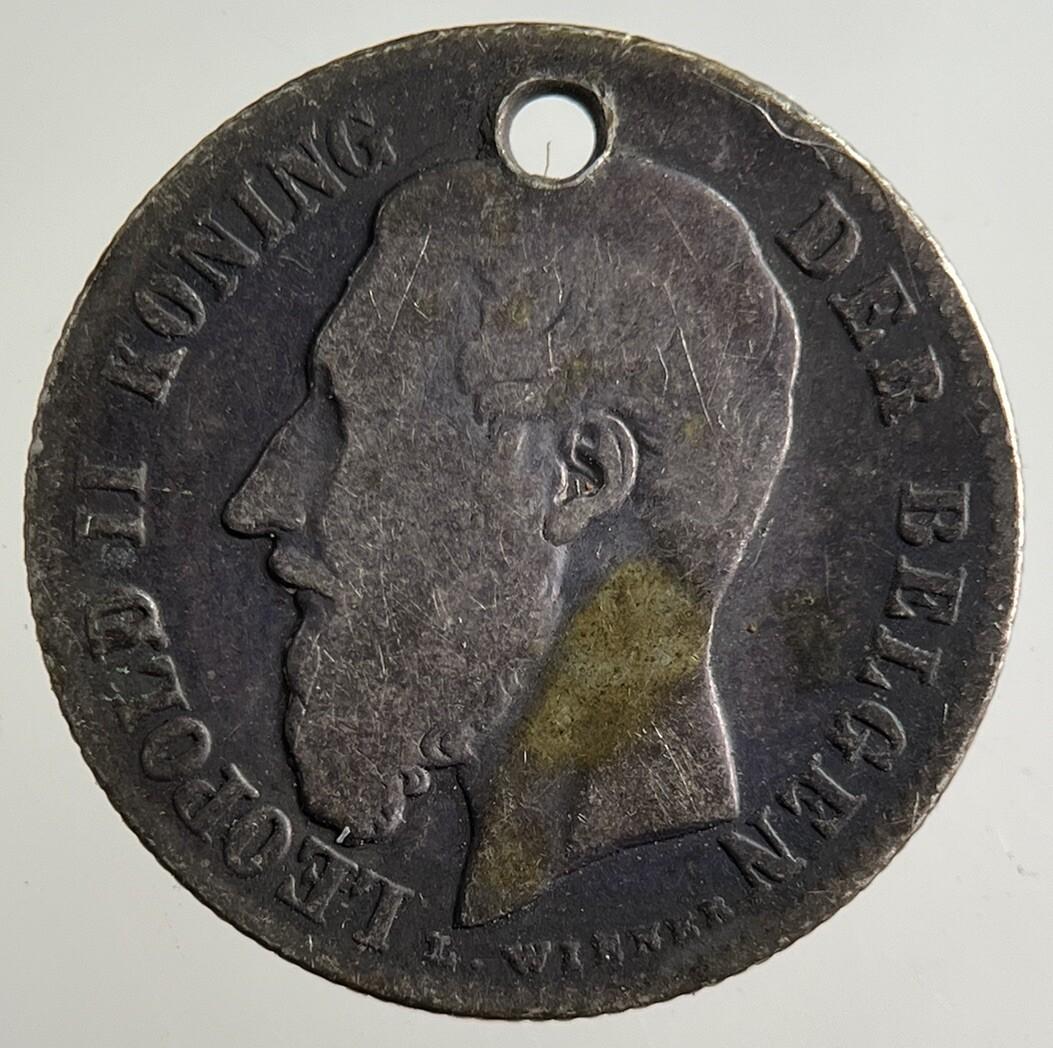 1886 Belgium 50 Centimes Silver Coin | Collectable Grade