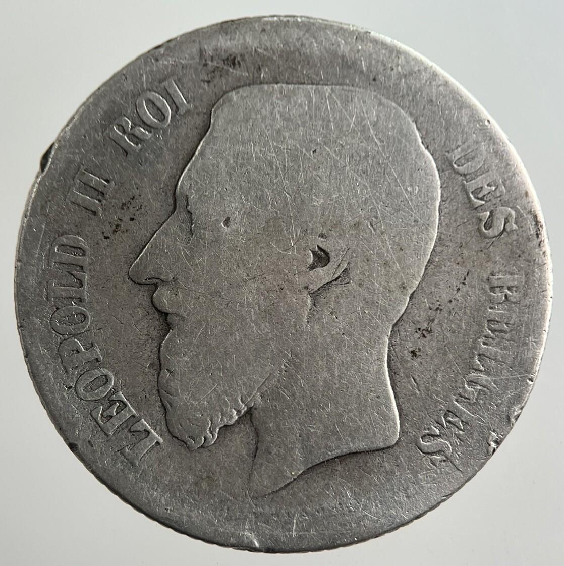 1869 Belgium 1 Franc Silver Coin | Collectable Grade