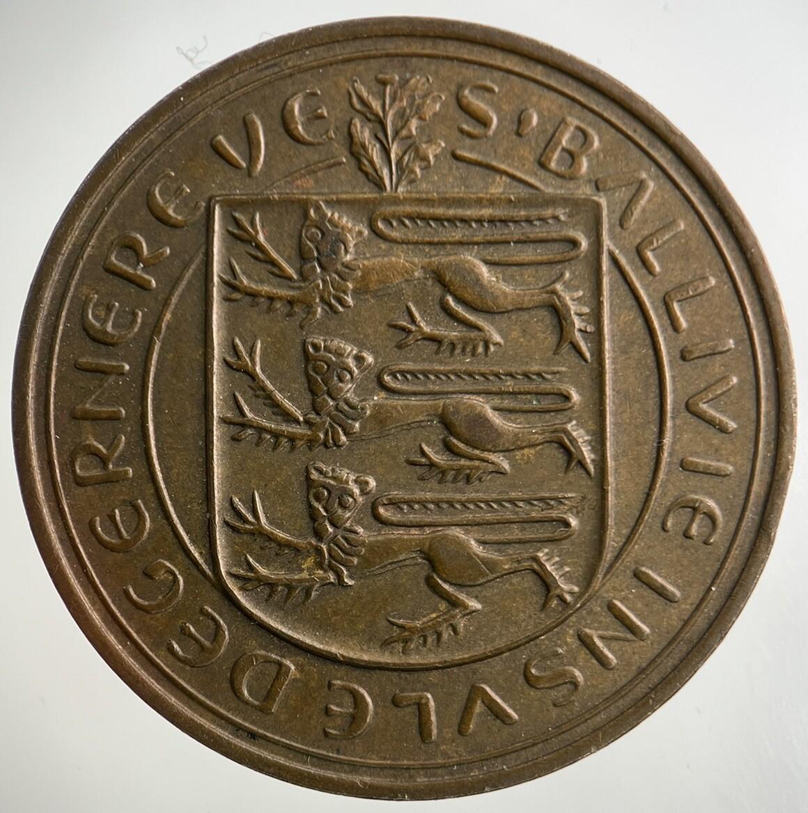 1956 Guernsey 8 Doubles Coin | Fine Collectable Grade