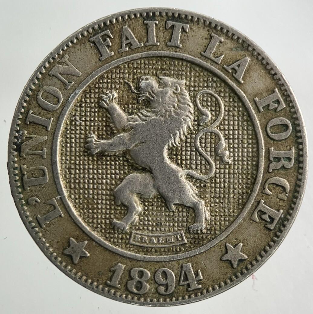 1894 Belgium 10 Centesimi Coin | Fine Collectable Grade