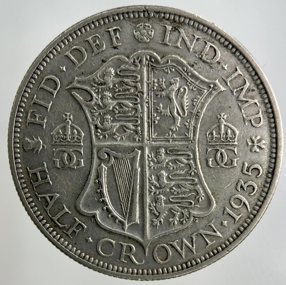 1935 George V Half-Crown Silver Coin | Fine Collectable Grade