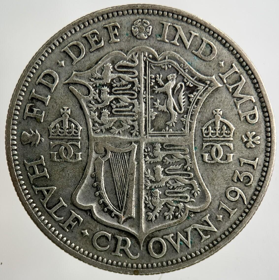 1931 George V Half-Crown Silver Coin | Fine Collectable Grade