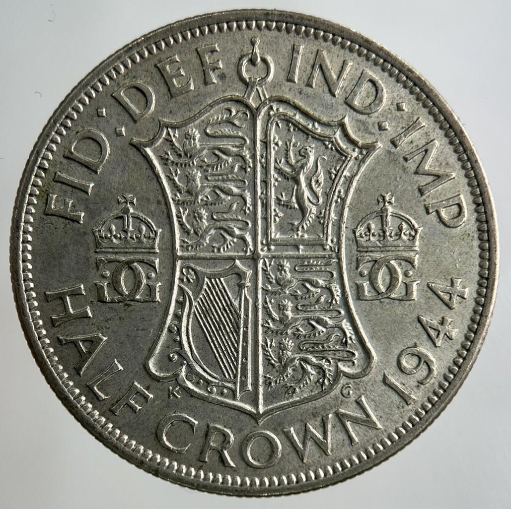 1944 George VI Half-Crown Silver Coin | Very High Grade