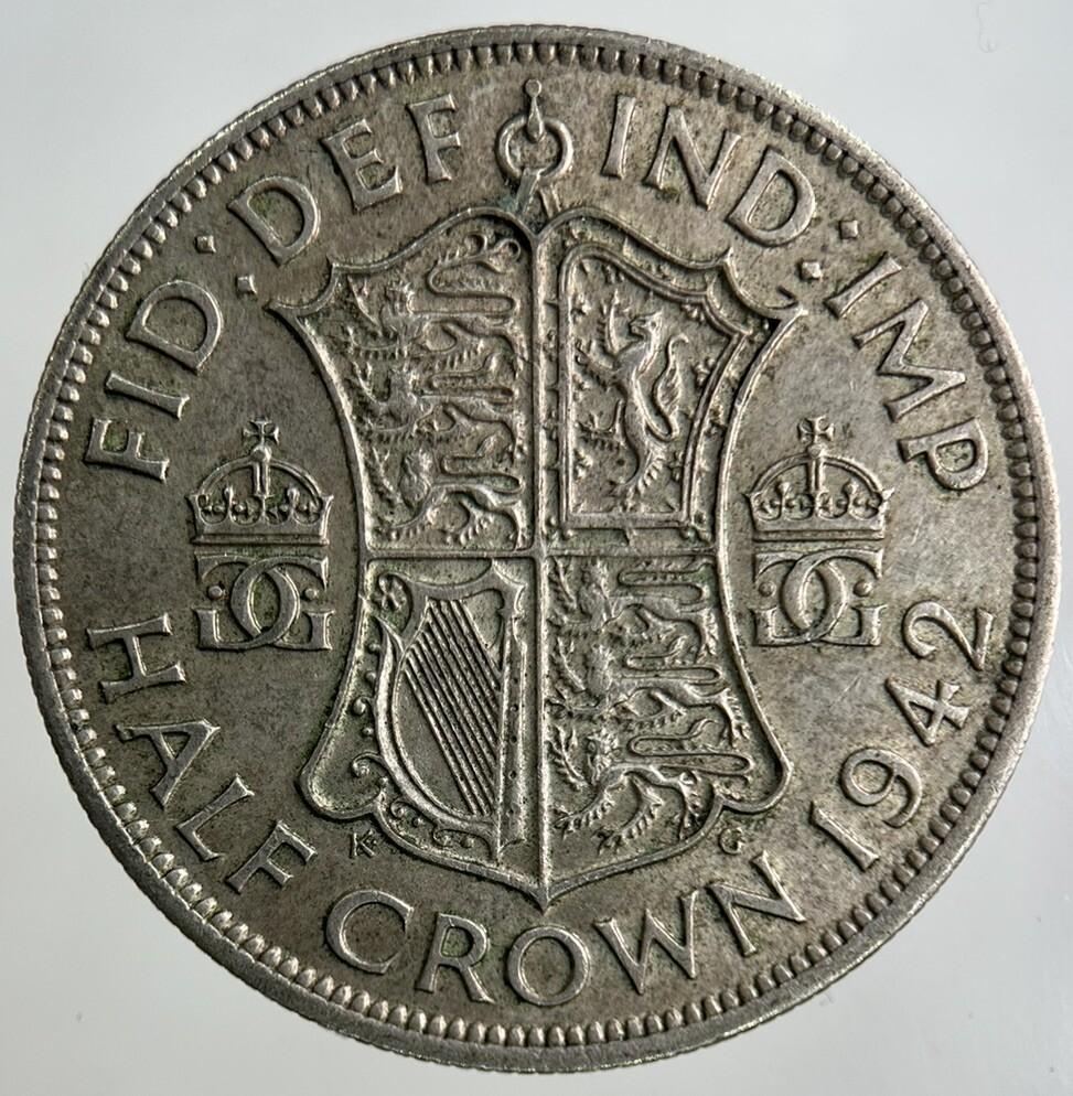 1942 George VI Half-Crown Silver Coin | Fine Collectable Grade