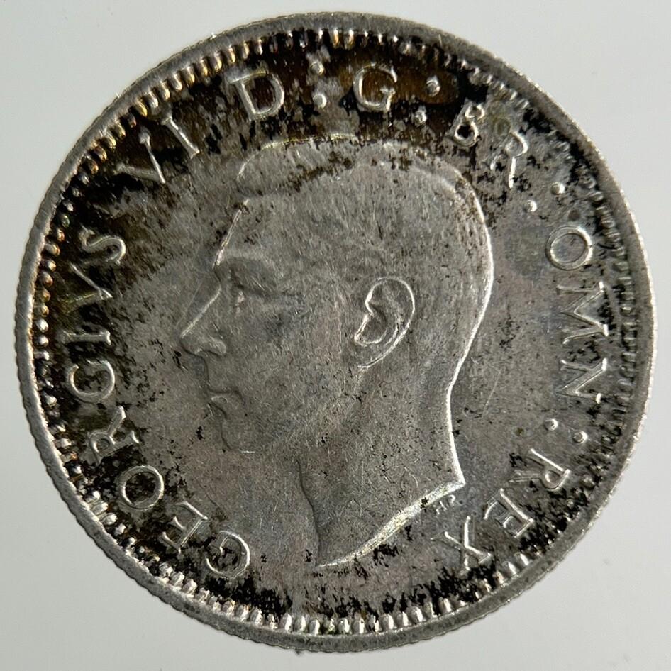 1944 George VI Sixpence Silver Coin | Fine Collectable Grade