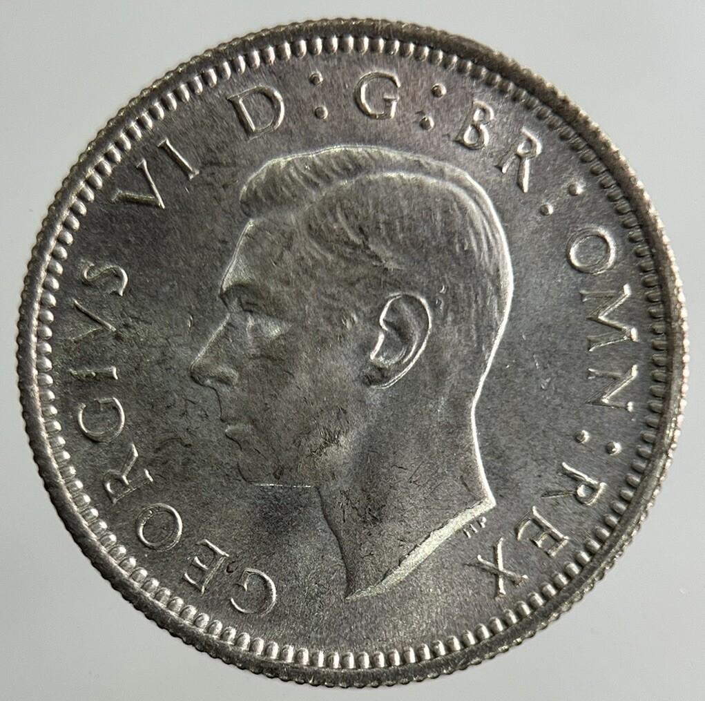 1946 George VI Sixpence Silver Coin | Very High Grade