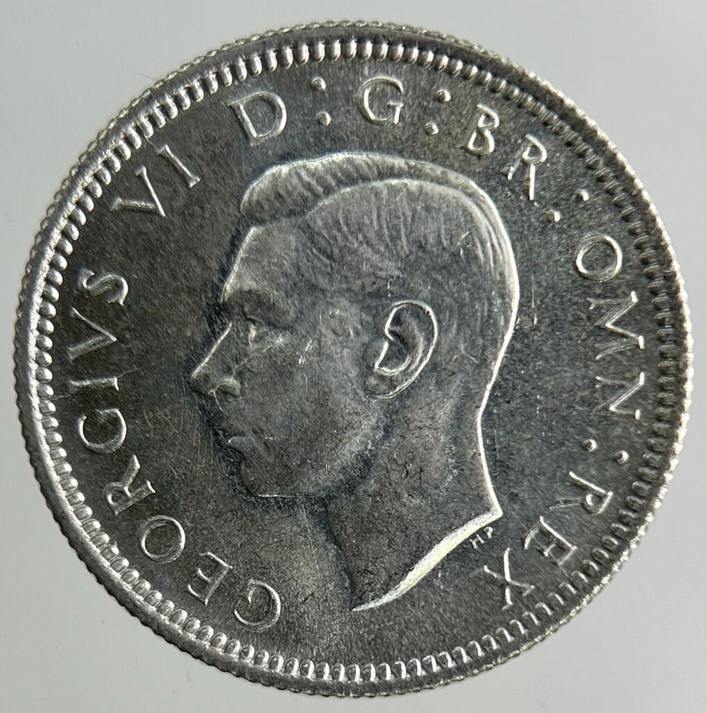 1946 George VI Sixpence Silver Coin | Very High Grade