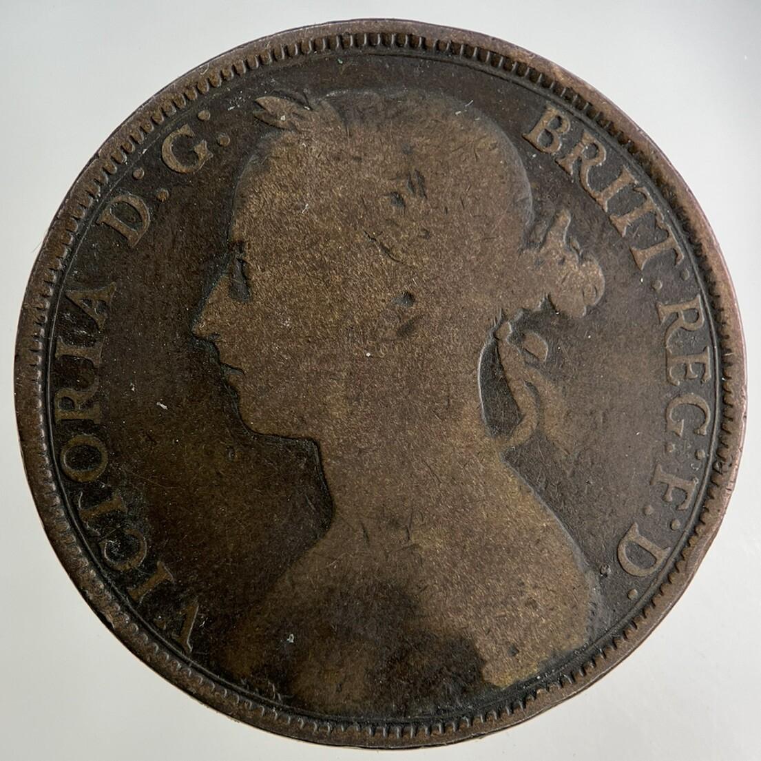 1893 Victoria One Penny Coin | Collectable Grade