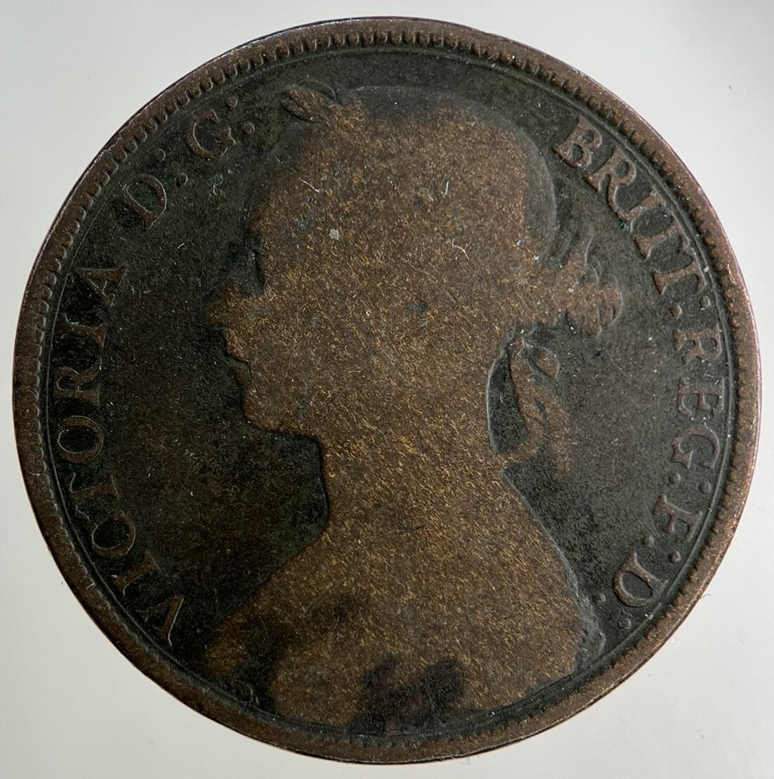 1893 Victoria One Penny Coin | Collectable Grade