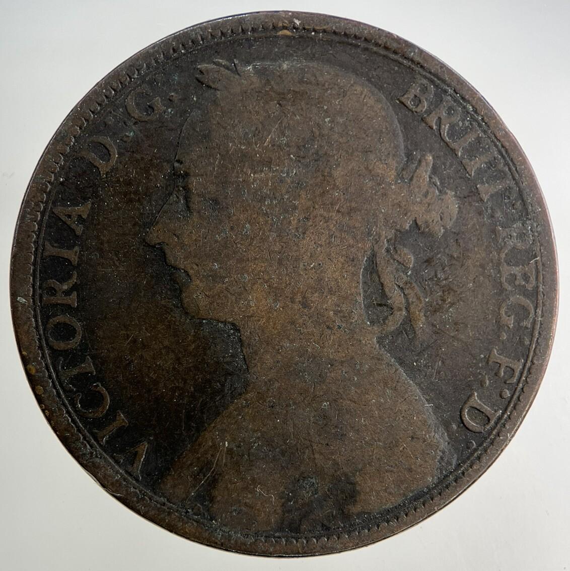 1890 Victoria One Penny Coin | Collectable Grade