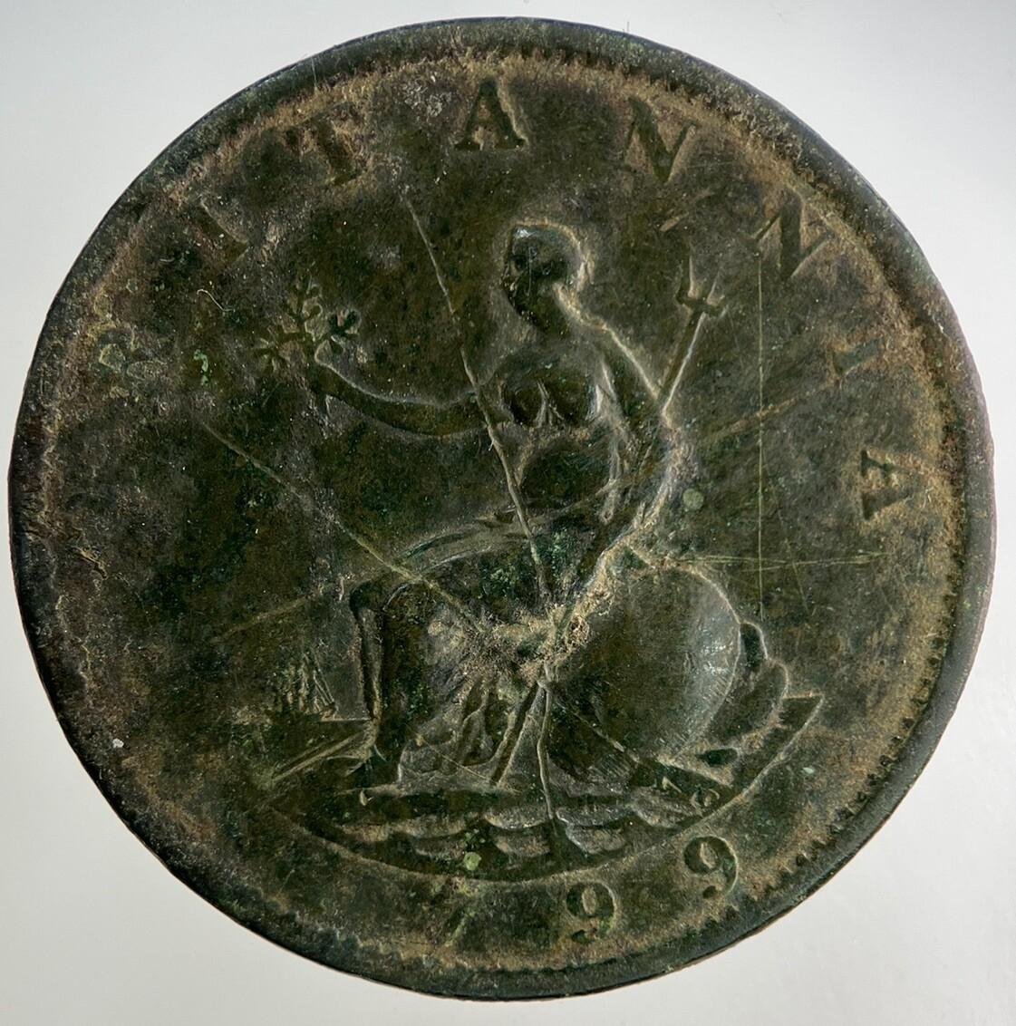 1799 George III 3rd Half-Penny Coin | Collectable Grade