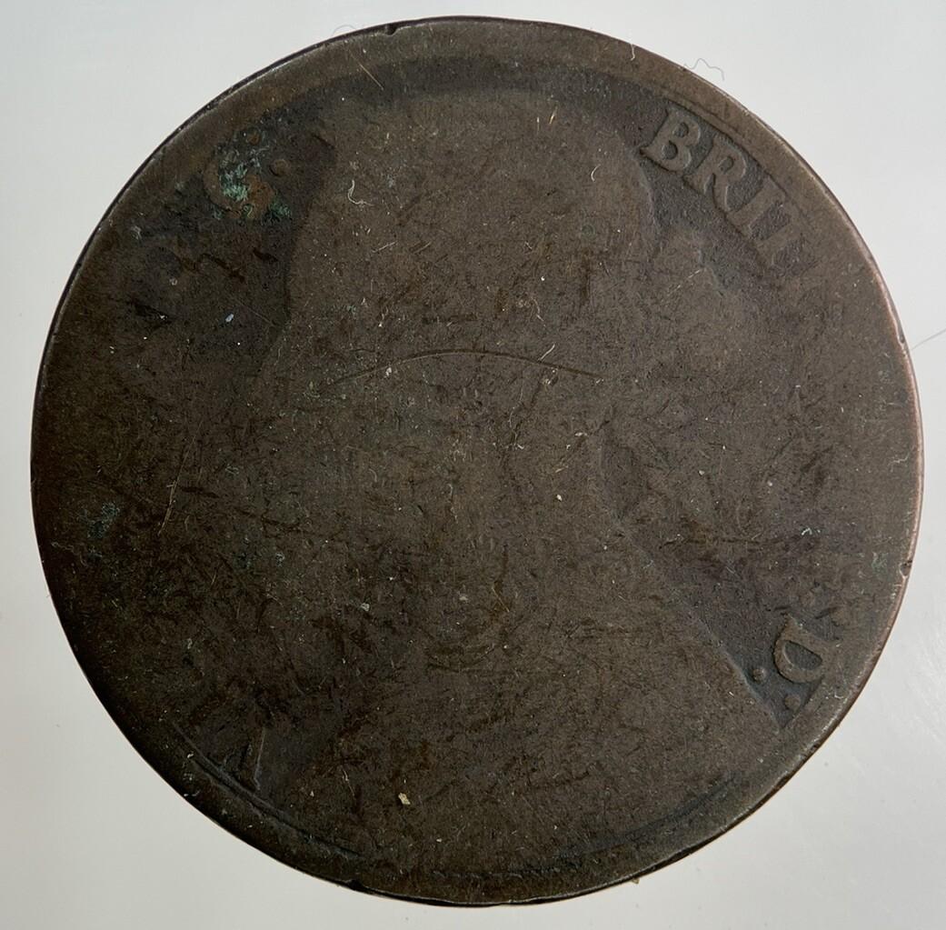 1880 Victoria One Penny Coin | Worn Grade