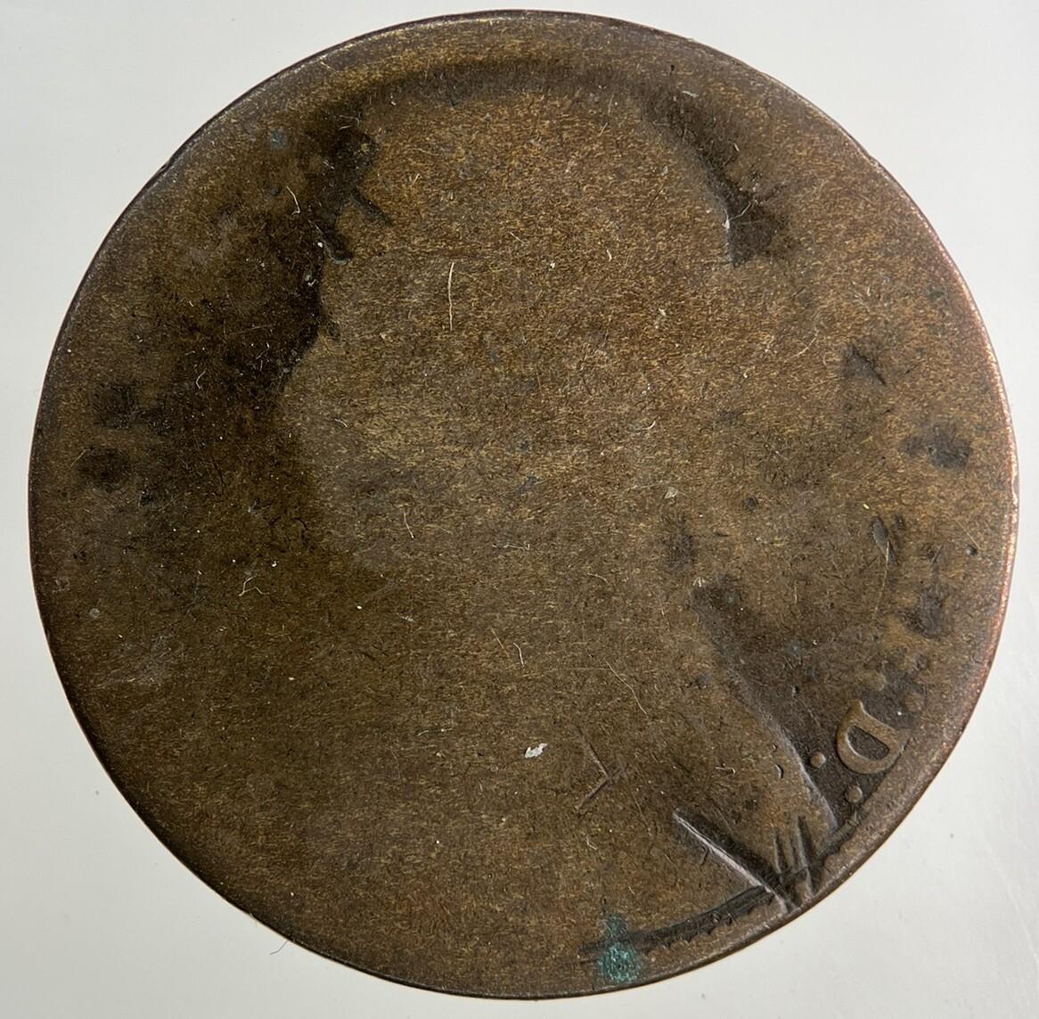 1879 Victoria One Penny Coin | Worn Grade