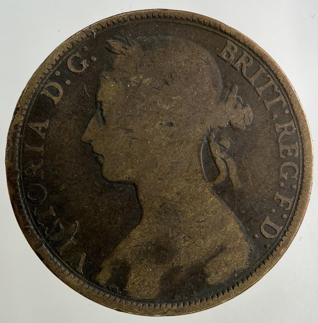 1893 Victoria One Penny Coin | Collectable Grade
