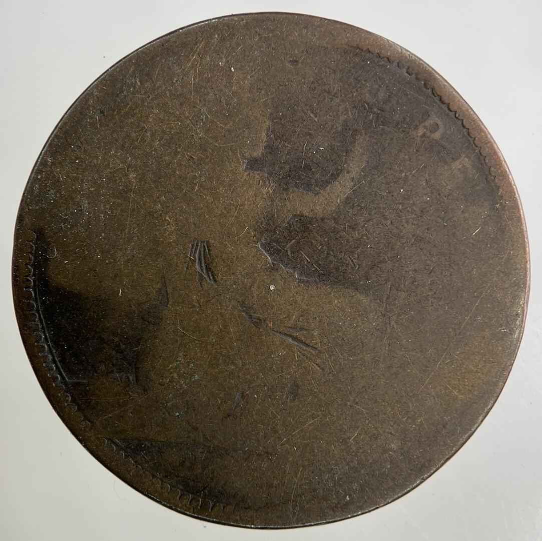 British Victoria One Penny Coin | Worn Grade