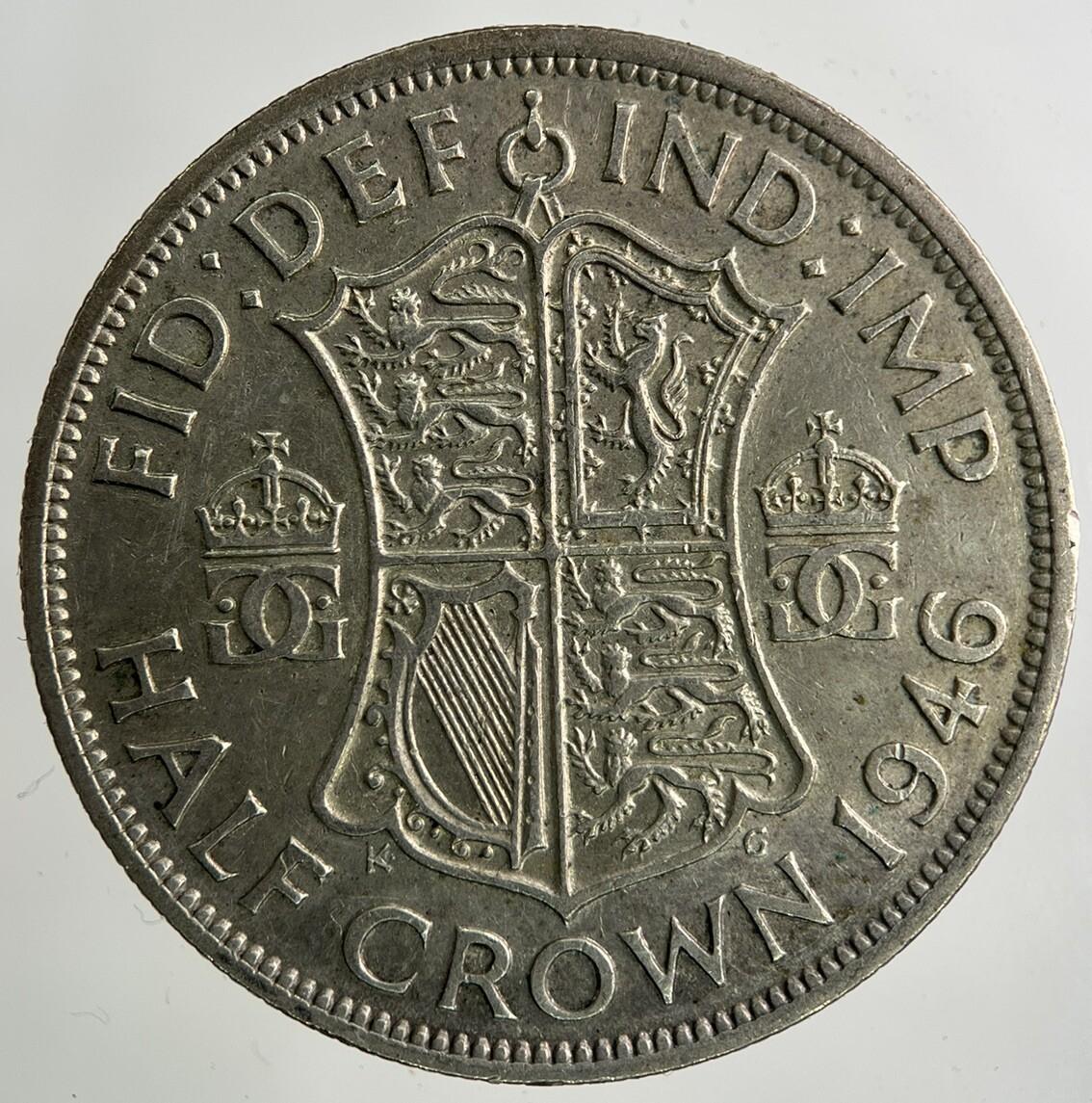 1946 George VI Half-Crown Silver Coin | Fine Collectable Grade